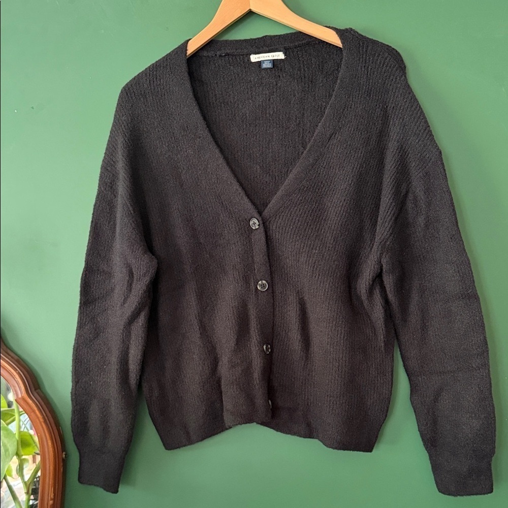 American Eagle Outfitters Black Women's S Cardigan Super Soft Classic